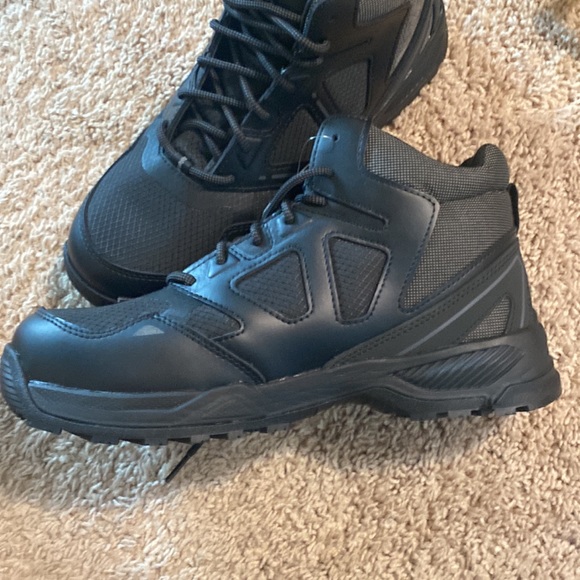 Men’s work boots, black. Ace Boots Defender model 78329. Size 9. - Picture 1 of 5